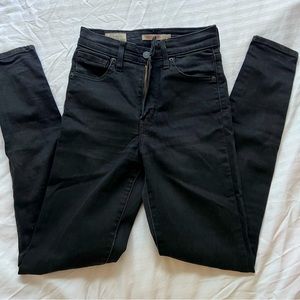 Like high super skinny black Levi’s jeans